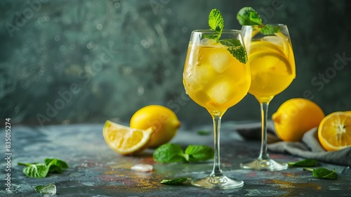 refreshing homemade limoncello spritz cocktail food photography