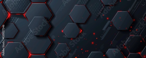 Modern lack design banner with red lines.