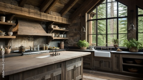Rustic Kitchen Wooden Cabinets Farmhouse