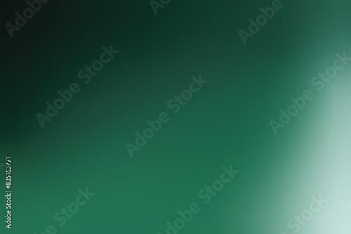 Emerald green gradient background vector with glowing light and copy space for design