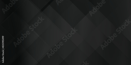 Luxury abstract black background business and technology concept, Luxury modern seamless abstract geometric black pattern, empty black and white tiles on black background with space.