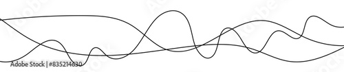 Thin curved wavy lines
