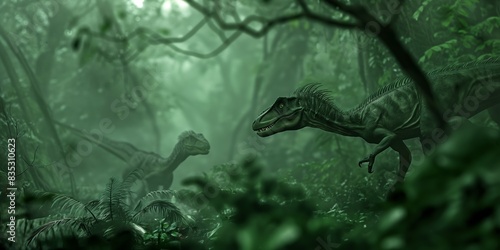 In the primeval forest, the mighty Tyrannosaurus Rex once ruled, a symbol of prehistoric grandeur and ferociousness.