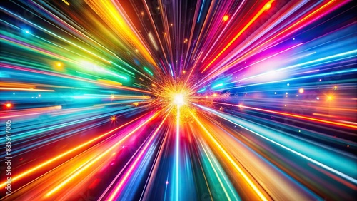 Abstract colorful streaks of light with dynamic motion blur background, vibrant, fast-moving, data streams, speed, fluidity, abstract, vibrant, streaks, light, dynamic, motion blur