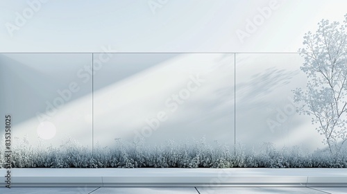 Minimalist Parapet Wall in Frost White with Pure Design and Aesthetic Clarity