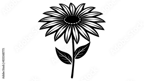 rudbeckia flower silhouette vector illustration