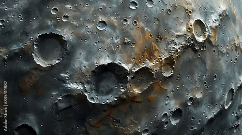 closeup of the surface of the asteroid Vesta showing its unique features and geological history