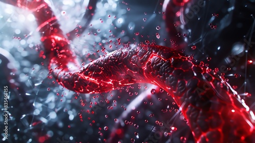 Casein Protein Slowrelease Protein A 3D image of casein protein slowly releasing into the red cellstream, surrounded by a night scene to symbolize overnight nourishment