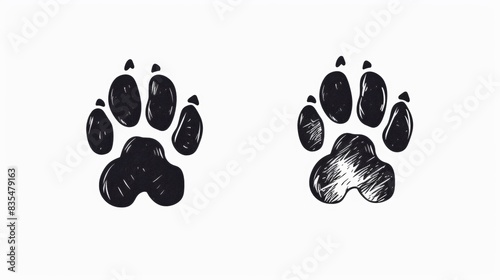 Vector illustration of cute dog paw