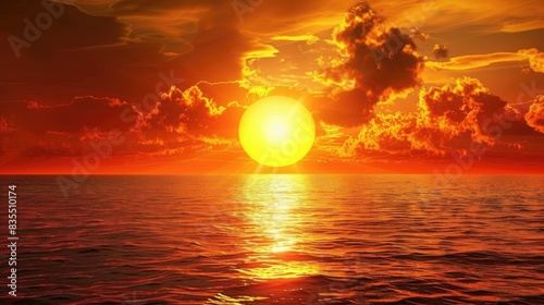 Ocean sunset sun sky relaxation scenery