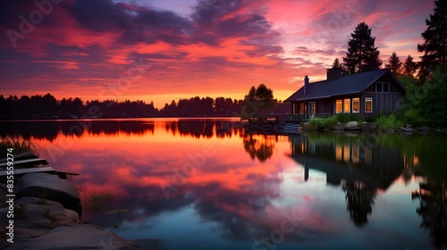 Sunrise at the cottage. 
