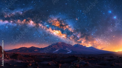 panoramic view of the Milky Way galaxy from the Atacama Desert in Chile one of the best places on Earth for stargazing