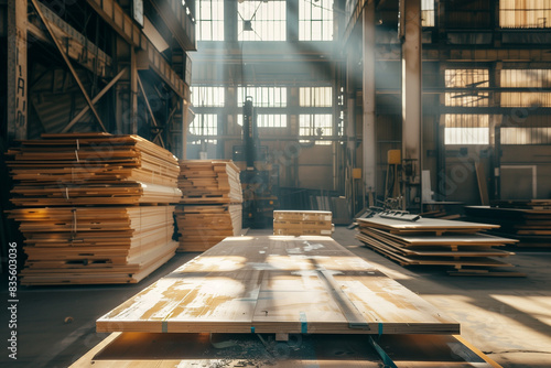 wooden sheet in factory