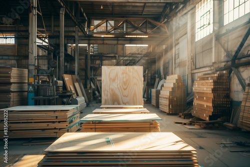 wooden sheet in factory