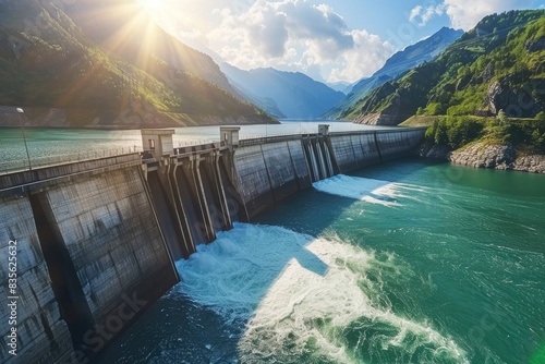 Hydroelectric dam generating clean energy