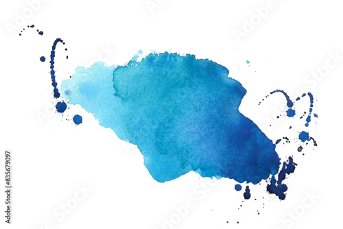 abstract and wet blue color smear texture background