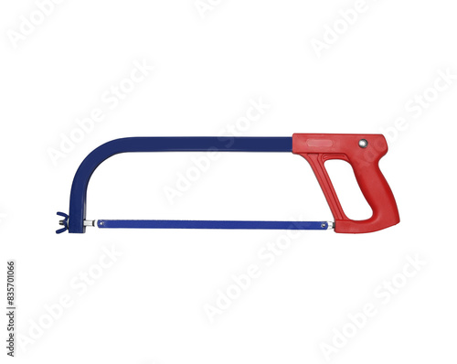 hacksaw frame with blade isolated on the white background