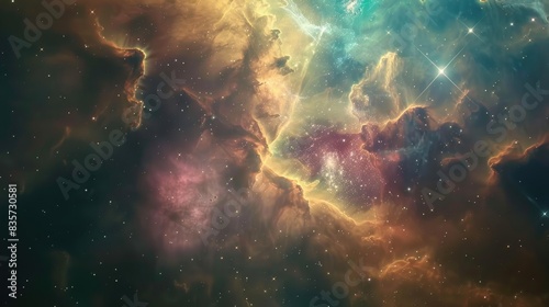 A lovely mixture of gases and particles in the vastness of space