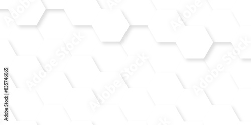 Abstract vector background with hexagonal wall hexagon polygonal pattern background. seamless bright white minimal abstract honeycomb background. 