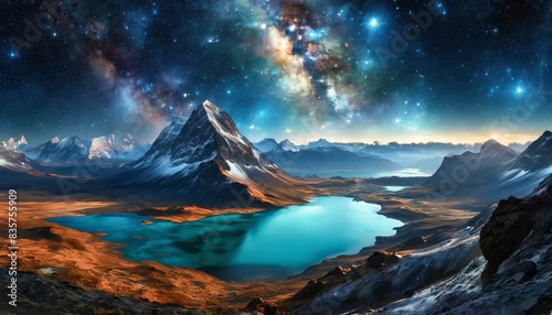The landscape resembled a planet with a vast sky full of shining stars. The atmosphere