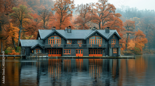 Boathouses on the lake