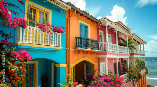 Colorful streets and colorful houses