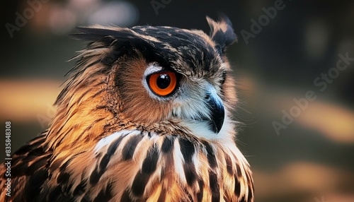 Majestic Gaze: Close-Up of the Bubo Bengalensis Owl"