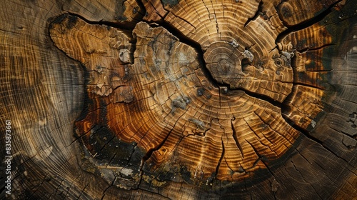 Natural tree wood design fracture deceased