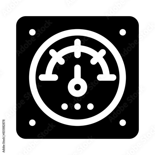 voltmeter glyph icon