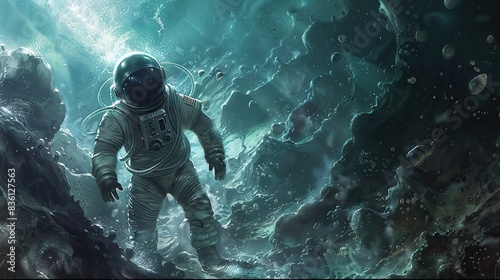 An Astronaut encountering a race of sentient mollusks