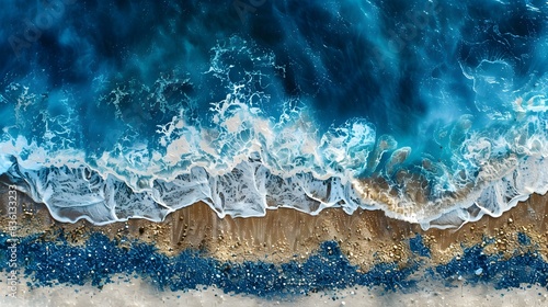 A top-down view of the ocean pic