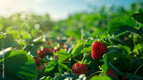 strawberry field rows pic