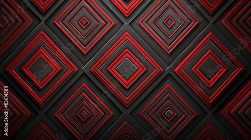 黒と赤の壁のパネルのテクスチャの背景画像,black and red wall panel texture background image,Generative AI 