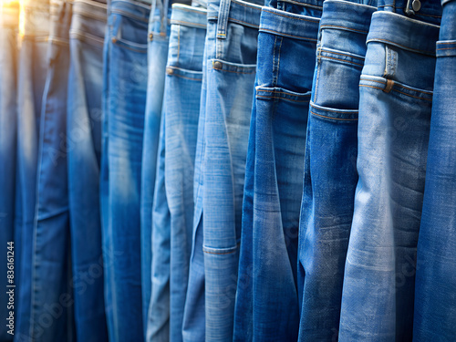 stack of jeans, generative ai
