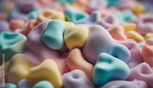 abstract pastel colored foamy squishy substance