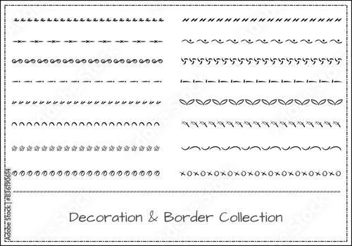 Cute decoration and border collection set for content framing