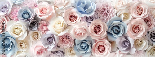 Beautiful pastel colored roses background
