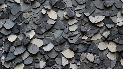 Slate Mosaic: Abstract Harmony in Gray