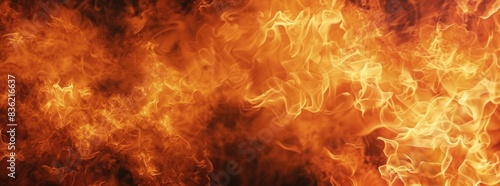 Flame texture, flames background, large fire, burning flame, hot fire