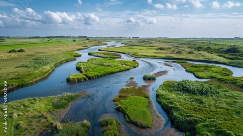 Nature Reserve De Slufter on Texel an island in the Wadden Sea
