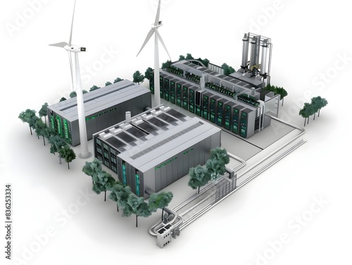 Wind Energy Data Center Plan A of Green Technology Infrastructure