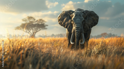 A big elephant in wild life