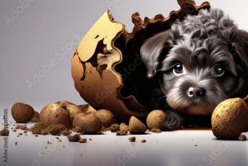Truffle mushroom, white truffle, mushroom, digging dog, world's top three food ingredients, truffle