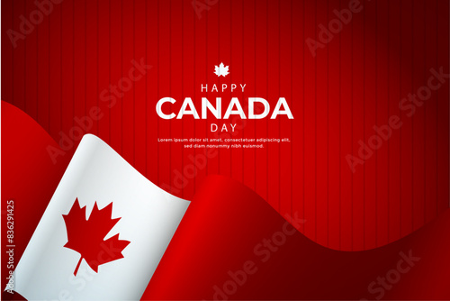 Canada day background with maple leafs. happy canada day