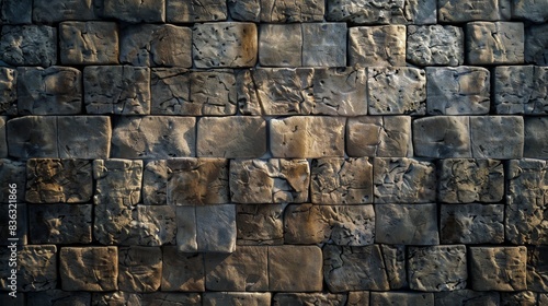 brick stone wall, symbolizes stagnation in business or some other problem, gray and dirty tones, vintage backdrop