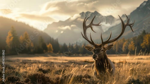 Antler in Wild Setting with Stunning Nature Backdrop