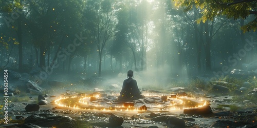 Mystical Forest Meditation, generative ai