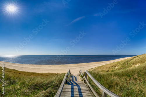 Sylt, Germany. Path in the dunes at the beach.