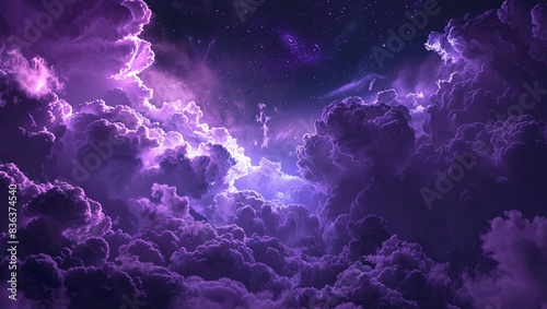  centred on a purple atmosphere of clouds