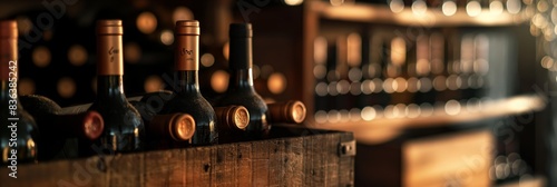 old wine bottles storage in wine cellar